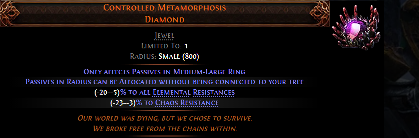 Controlled Metamorphosis Diamond